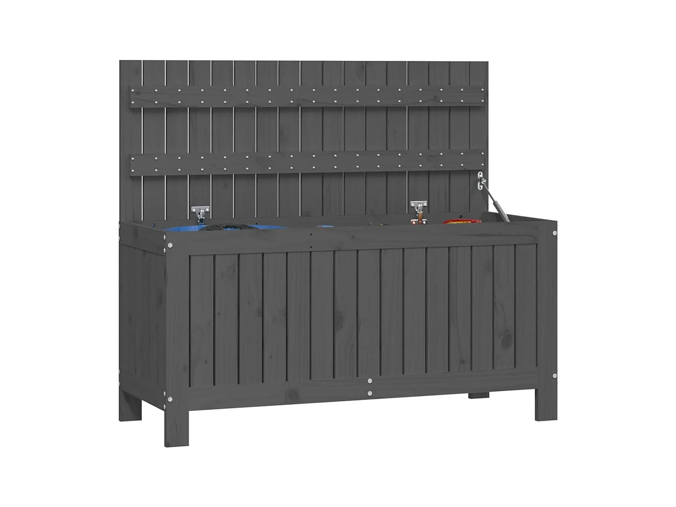 Hara  Boîte de rangement de jardin Gris 108x42,5x54 cm Bois de pin