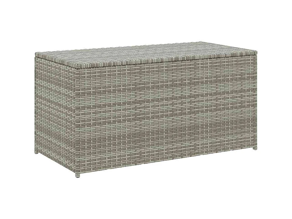 Dorian  Boîte de rangement de jardin résine tressée 100x50x50 cm gris