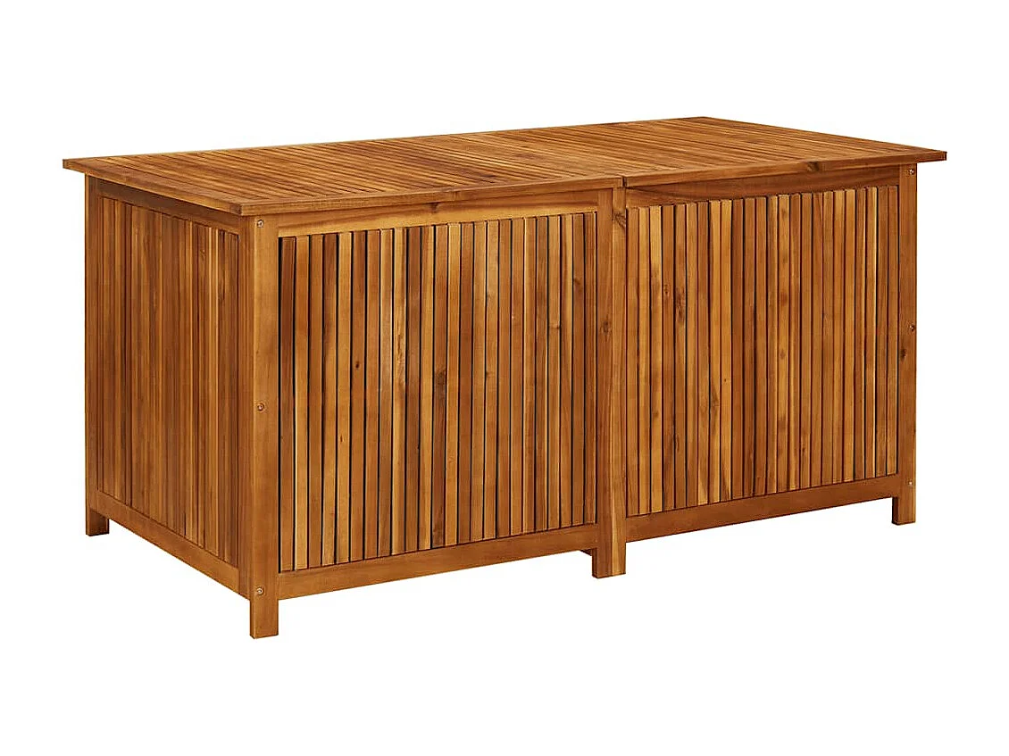 Lioen  Caja de almacenaje de jardín madera maciza acacia 150x80x75 cm