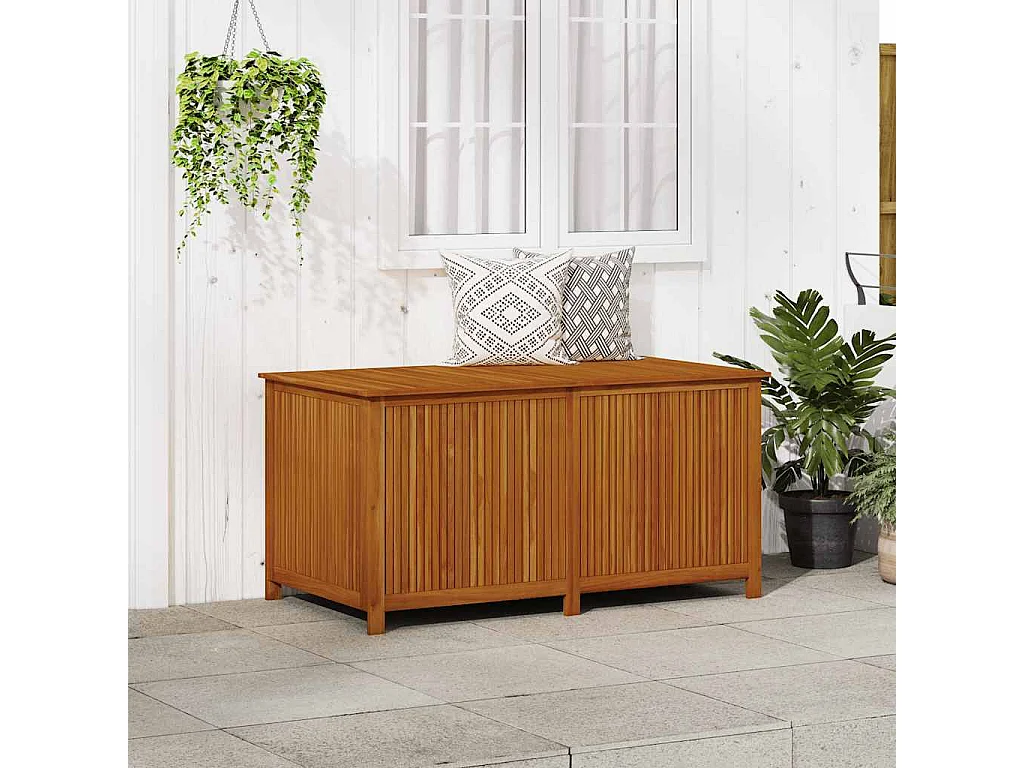 Lioen  Caja de almacenaje de jardín madera maciza acacia 150x80x75 cm