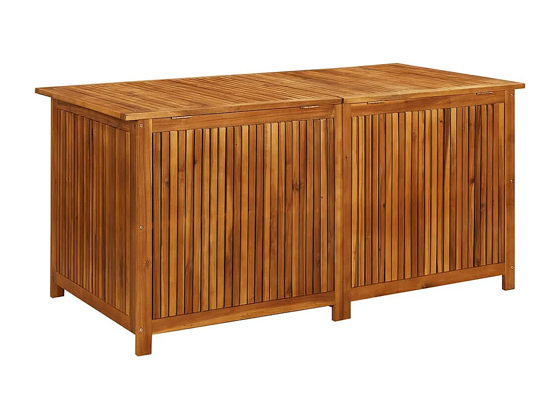 Lioen  Caja de almacenaje de jardín madera maciza acacia 150x80x75 cm