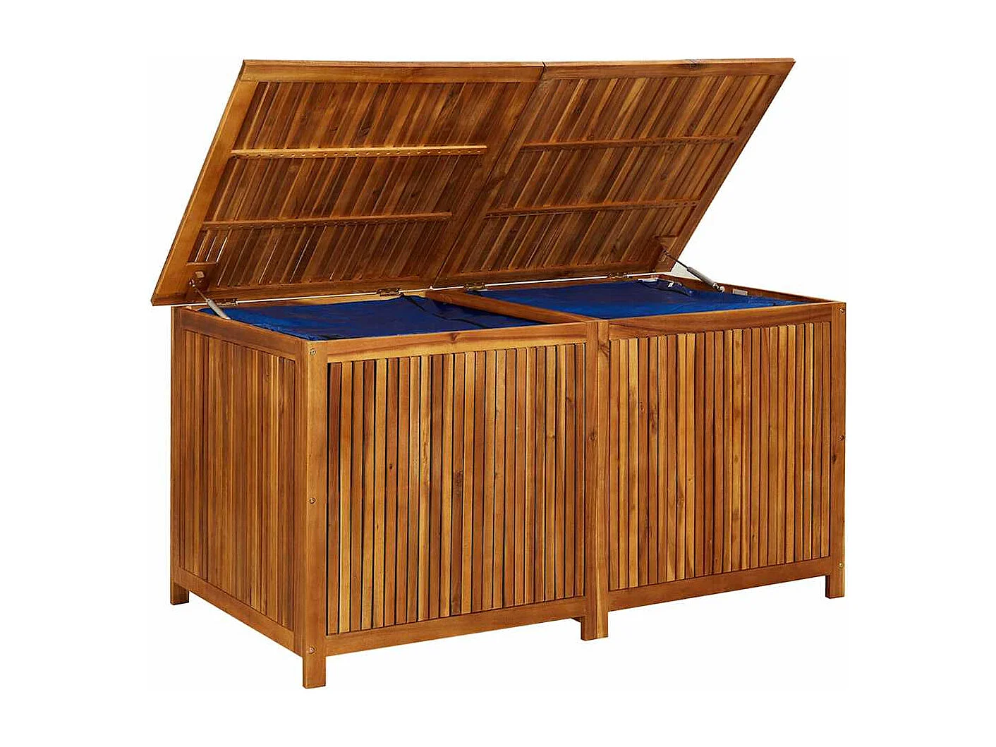 Lioen  Caja de almacenaje de jardín madera maciza acacia 150x80x75 cm