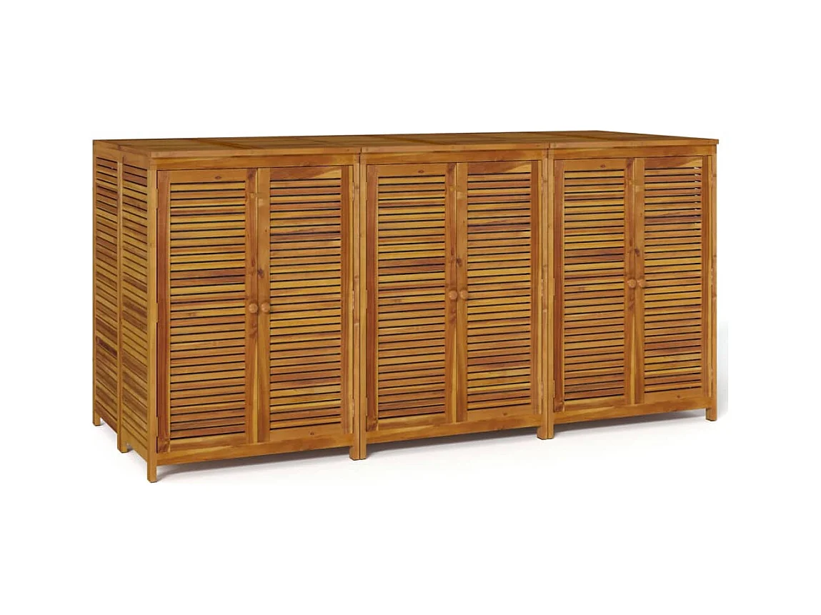 Élise-Marie  Boîte de rangement de jardin 210x87x104 cm bois massif d'acacia