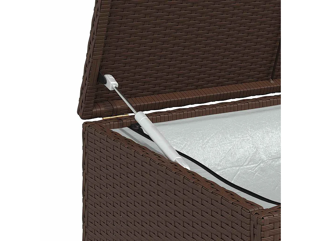 Gryris  Boîte de rangement de jardin marron 120x50x60 cm résine tressée