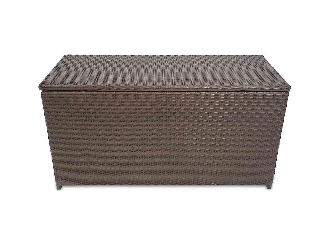 Gryris  Boîte de rangement de jardin marron 120x50x60 cm résine tressée