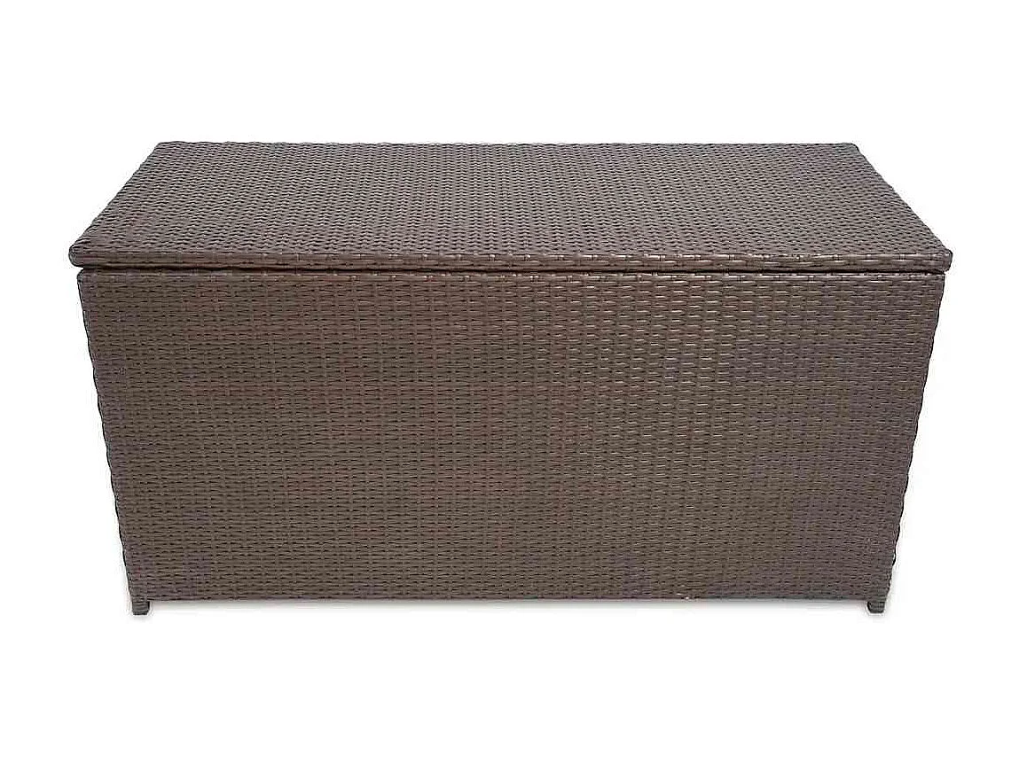 Gryris  Boîte de rangement de jardin marron 120x50x60 cm résine tressée