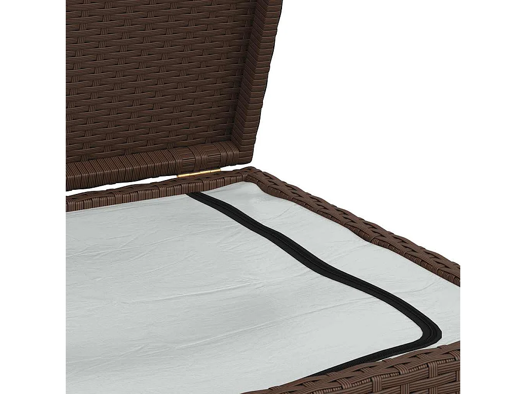 Gryris  Boîte de rangement de jardin marron 120x50x60 cm résine tressée