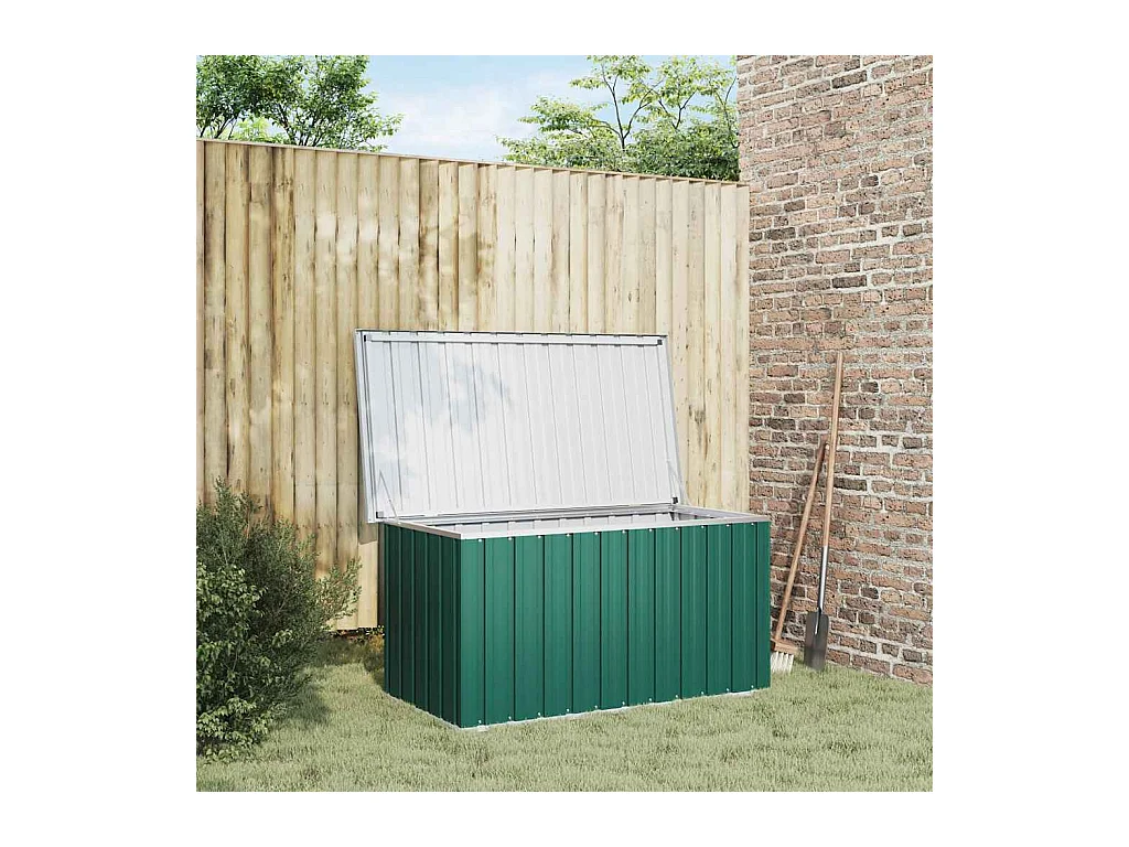 Nancy  Caja de almacenamiento para jardín verde 129x67x65 cm