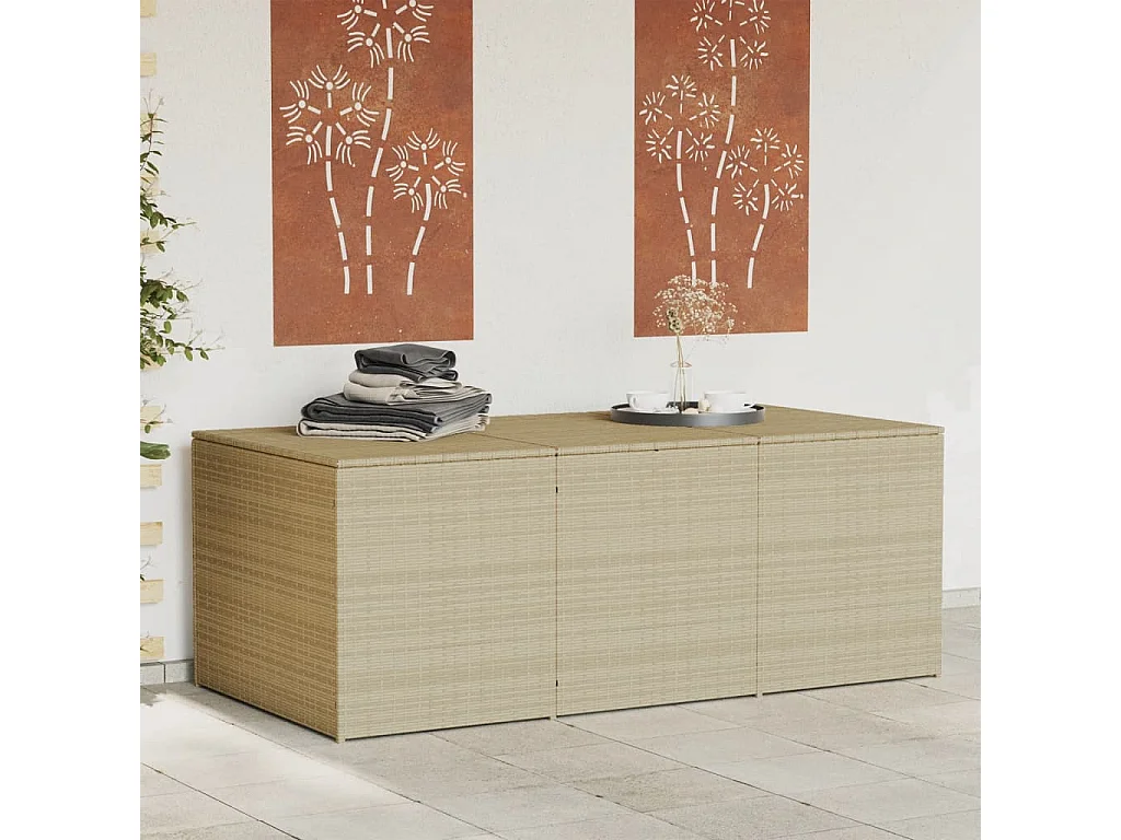 Dorian  Tuinbox 984 L poly rattan gemengd beige