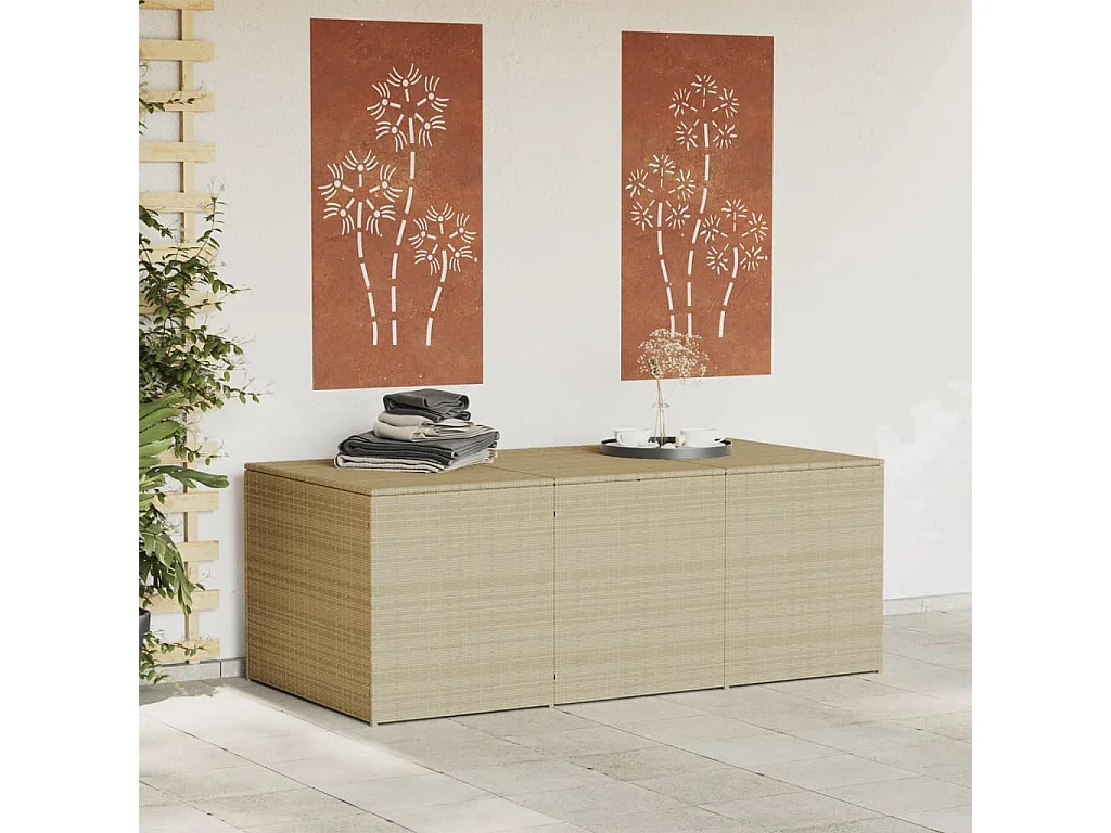 Dorian  Tuinbox 984 L poly rattan gemengd beige