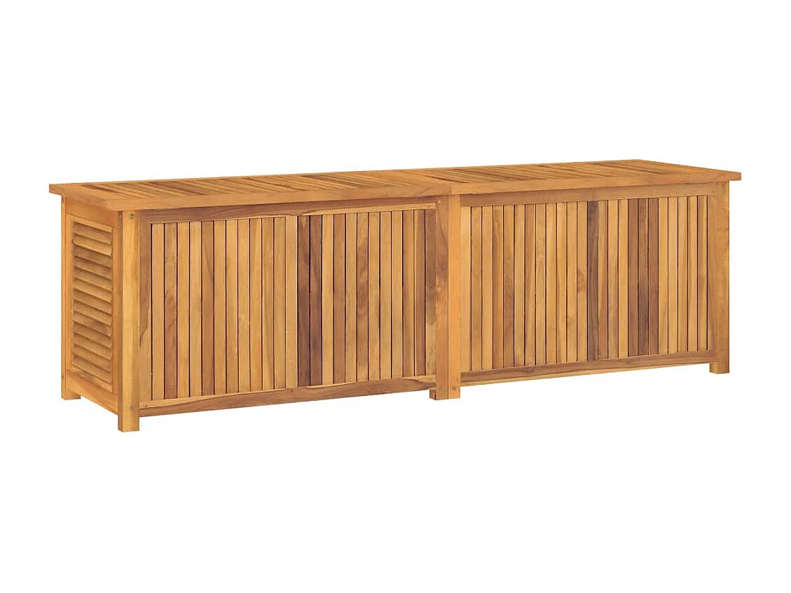 Neel  Caja de almacenaje de jardín con bolsa teca maciza 175x50x55 cm