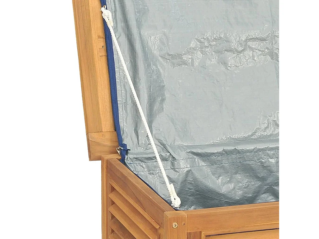 Neel  Caja de almacenaje de jardín con bolsa teca maciza 175x50x55 cm