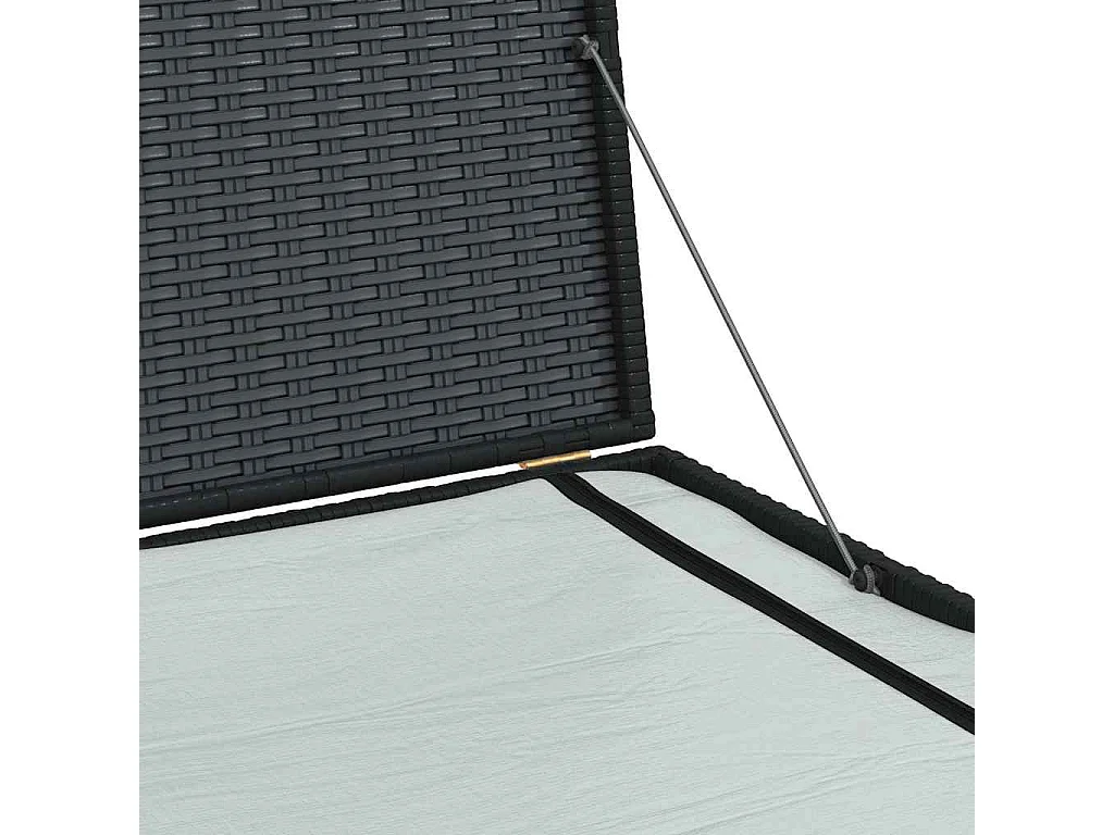 Borrisokane  Boîte de rangement de jardin noir 150x100x100 cm résine tressée