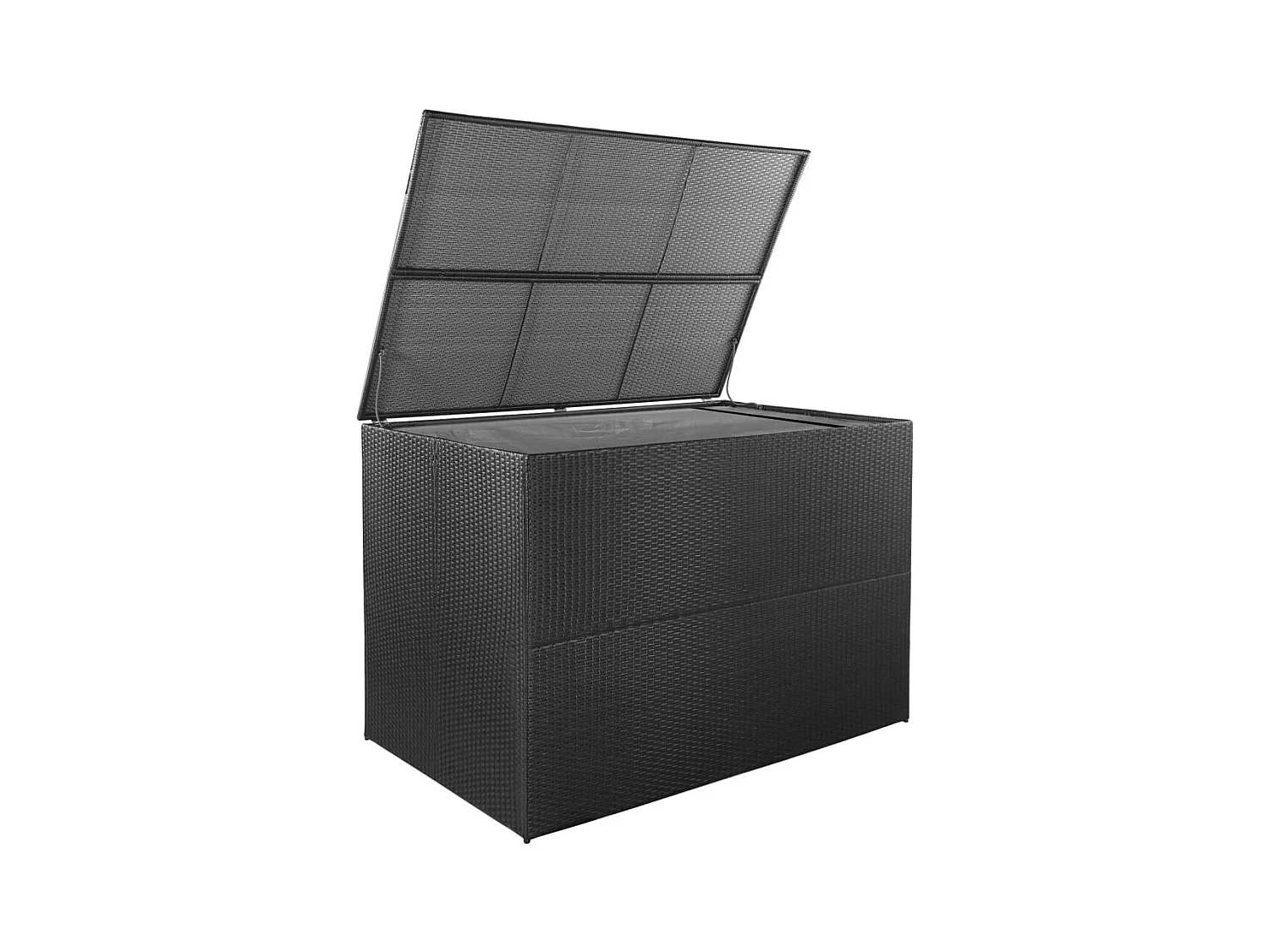 Borrisokane  Boîte de rangement de jardin noir 150x100x100 cm résine tressée