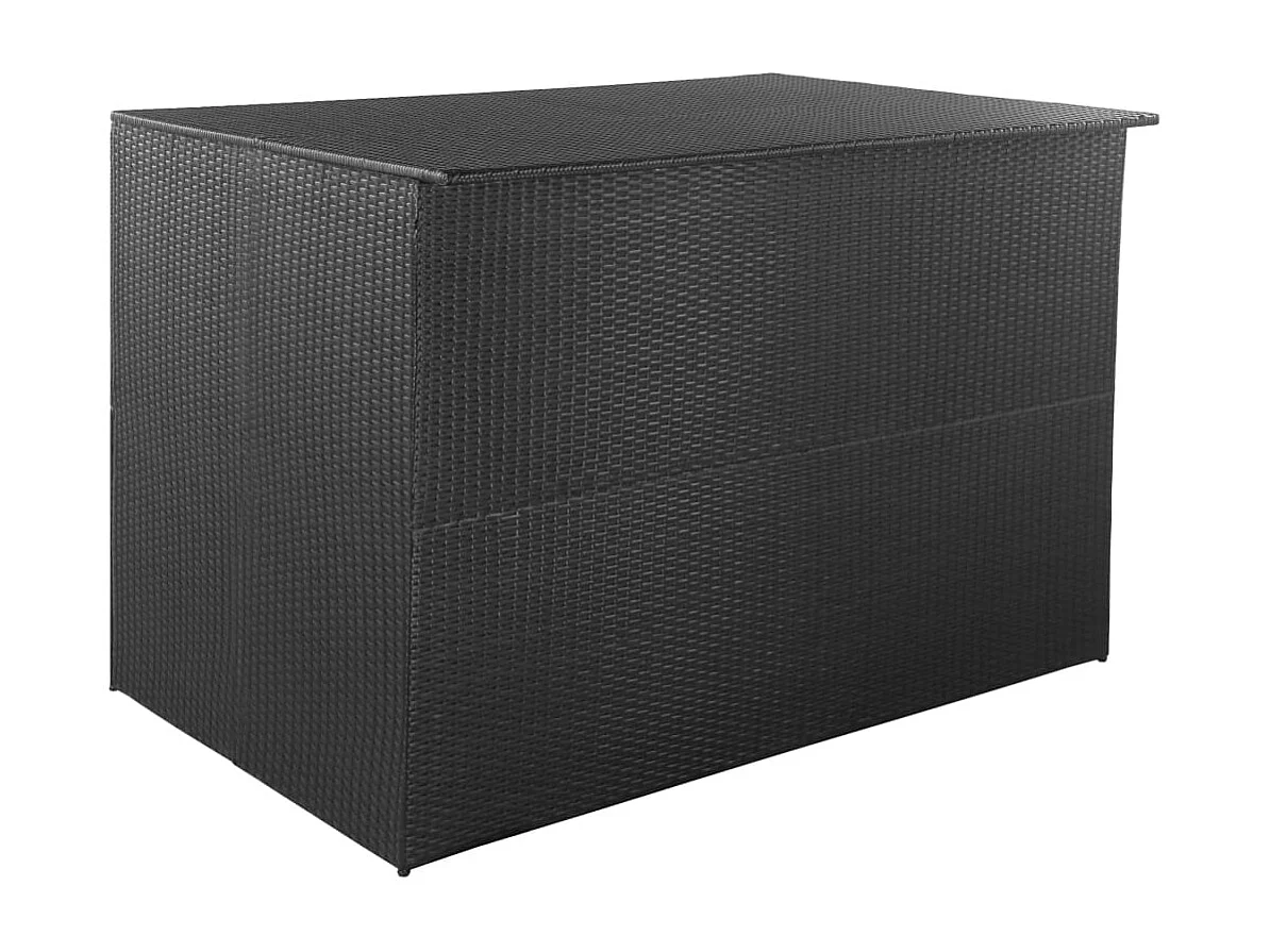 Borrisokane  Boîte de rangement de jardin noir 150x100x100 cm résine tressée