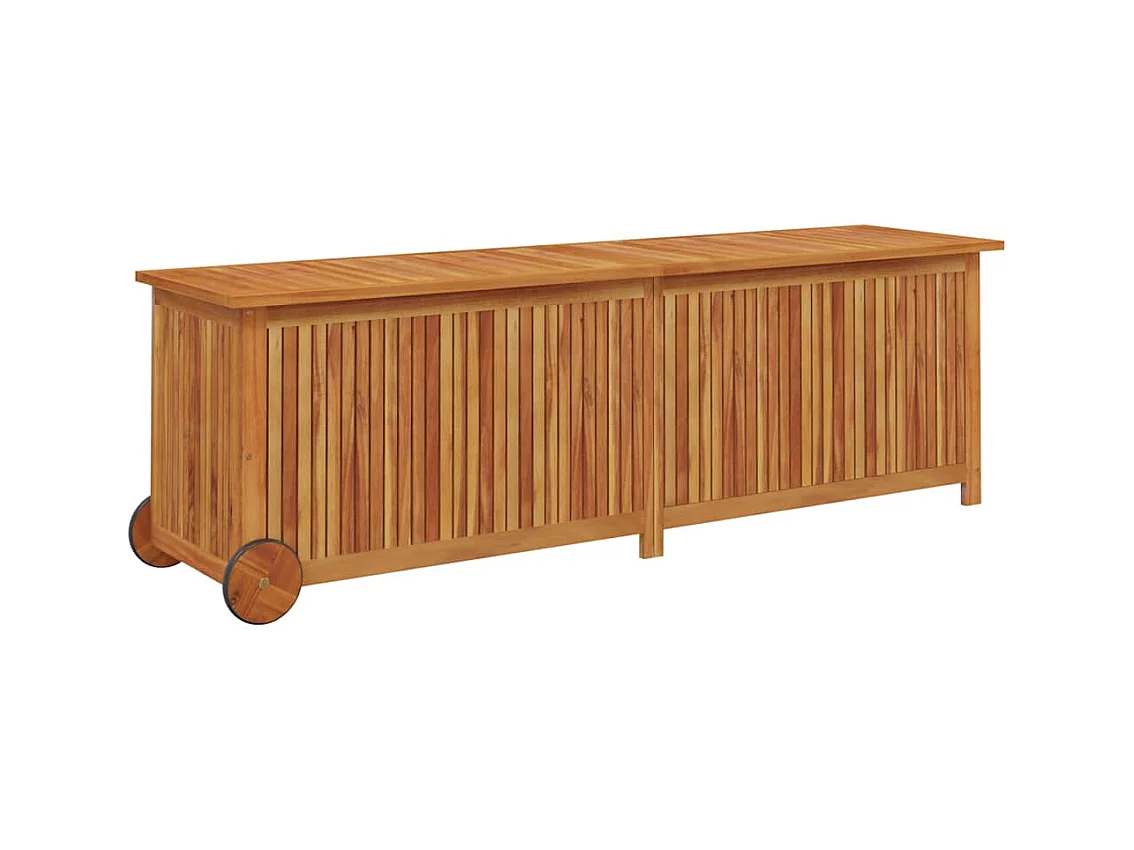 Rautavaara  Boîte de rangement de jardin avec roues 150x50x58cm bois acacia