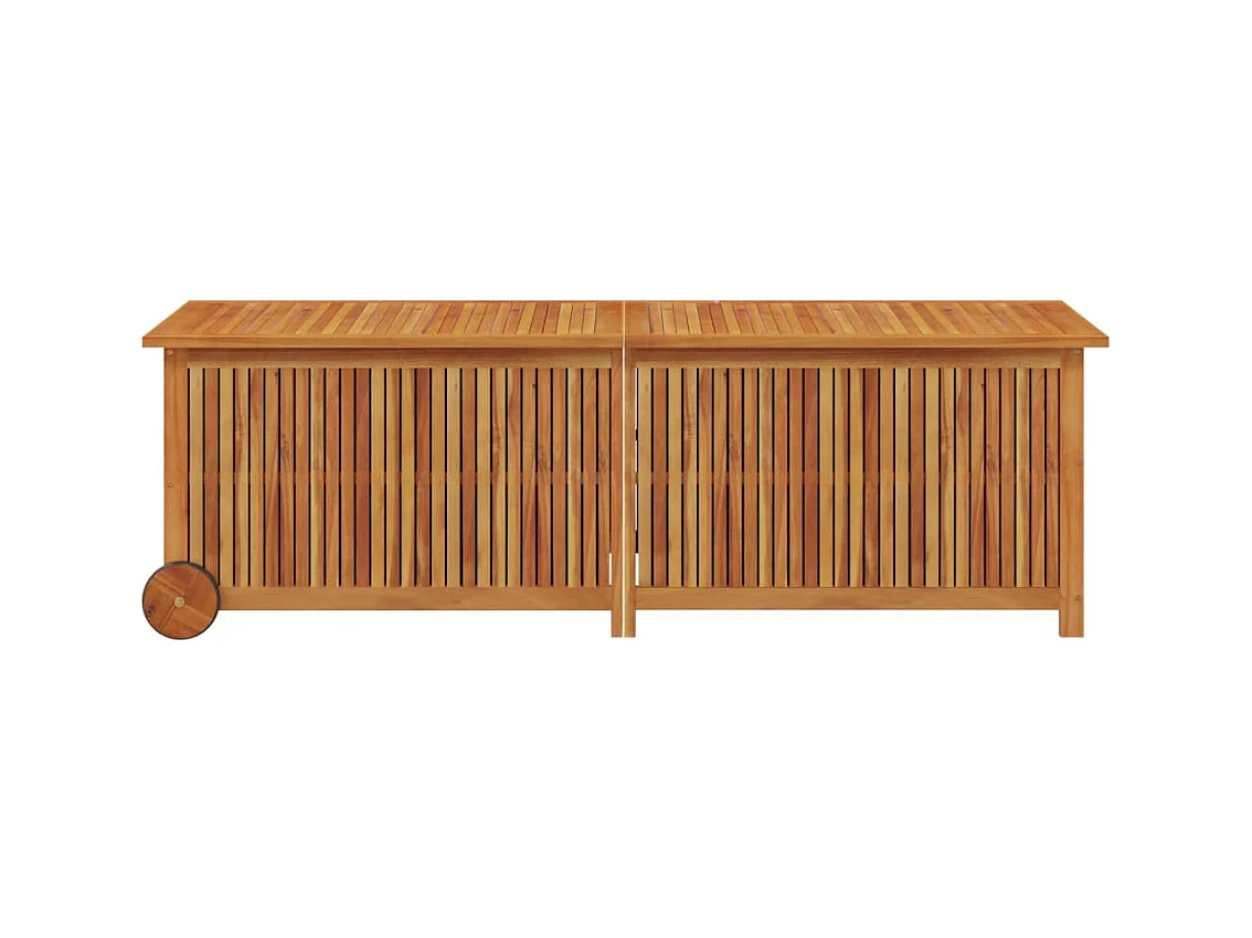 Rautavaara  Boîte de rangement de jardin avec roues 150x50x58cm bois acacia