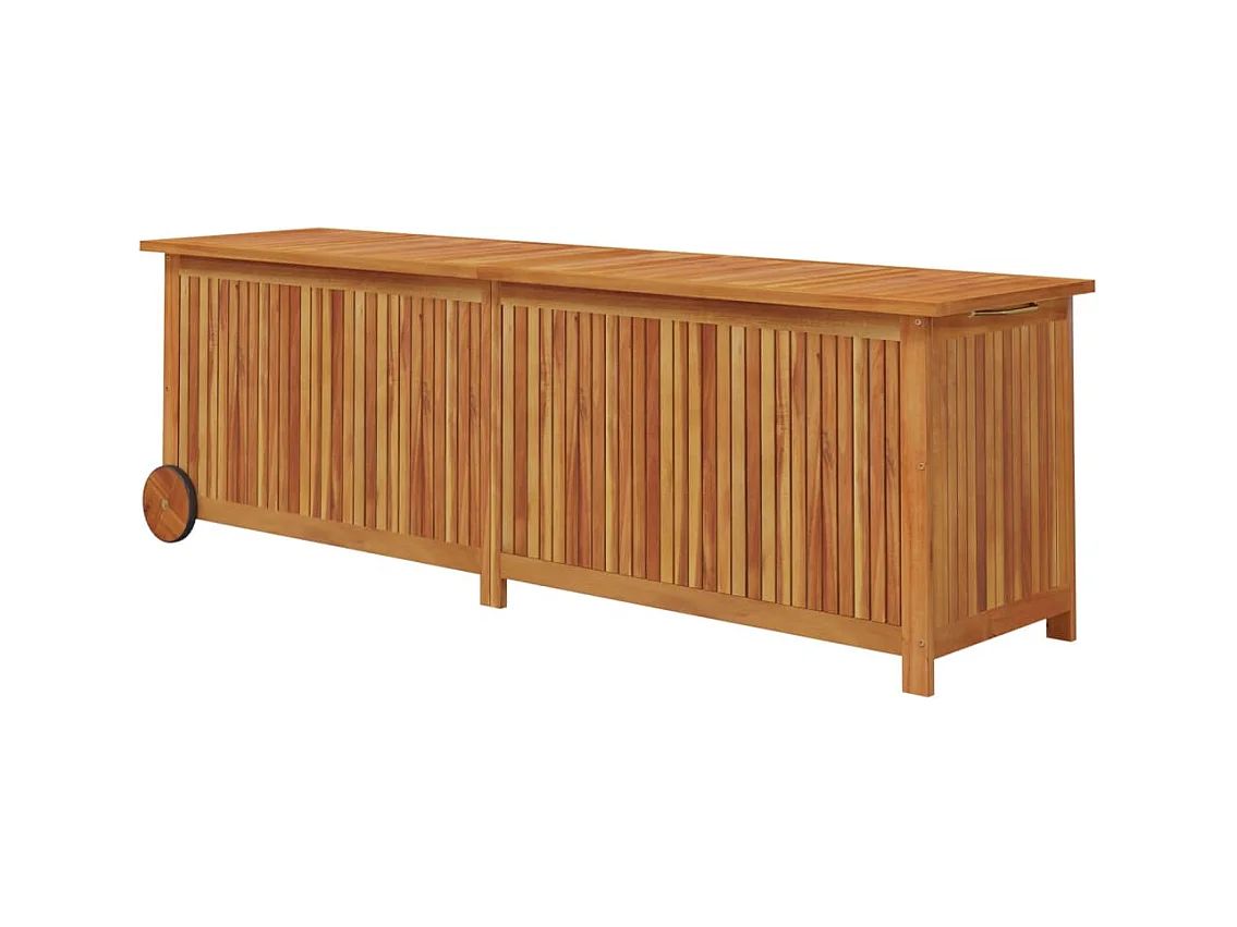 Rautavaara  Boîte de rangement de jardin avec roues 150x50x58cm bois acacia