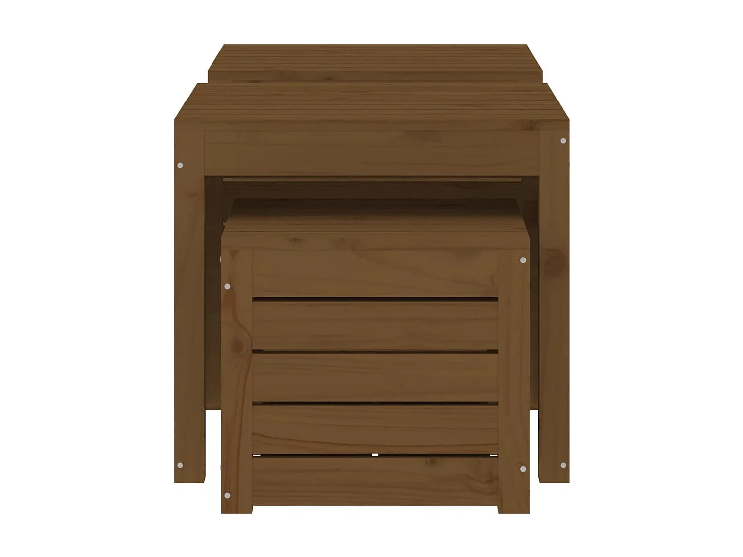 Violeta  Ensemble de boîtes de jardin 3 pcs marron miel bois pin massif