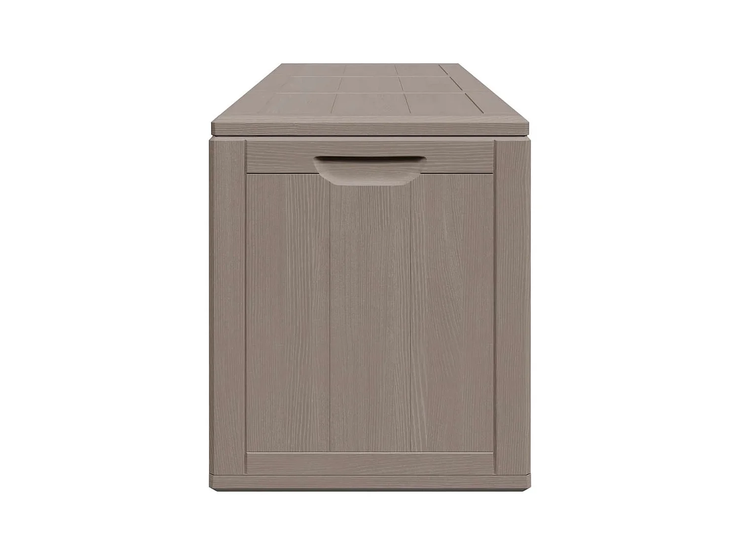 Drumkeeran  Boîte de rangement de jardin 270 L Marron PP aspect bois