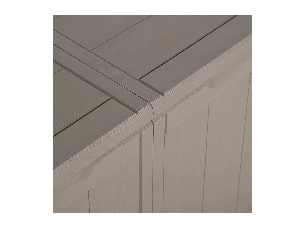 Drumkeeran  Boîte de rangement de jardin 270 L Marron PP aspect bois