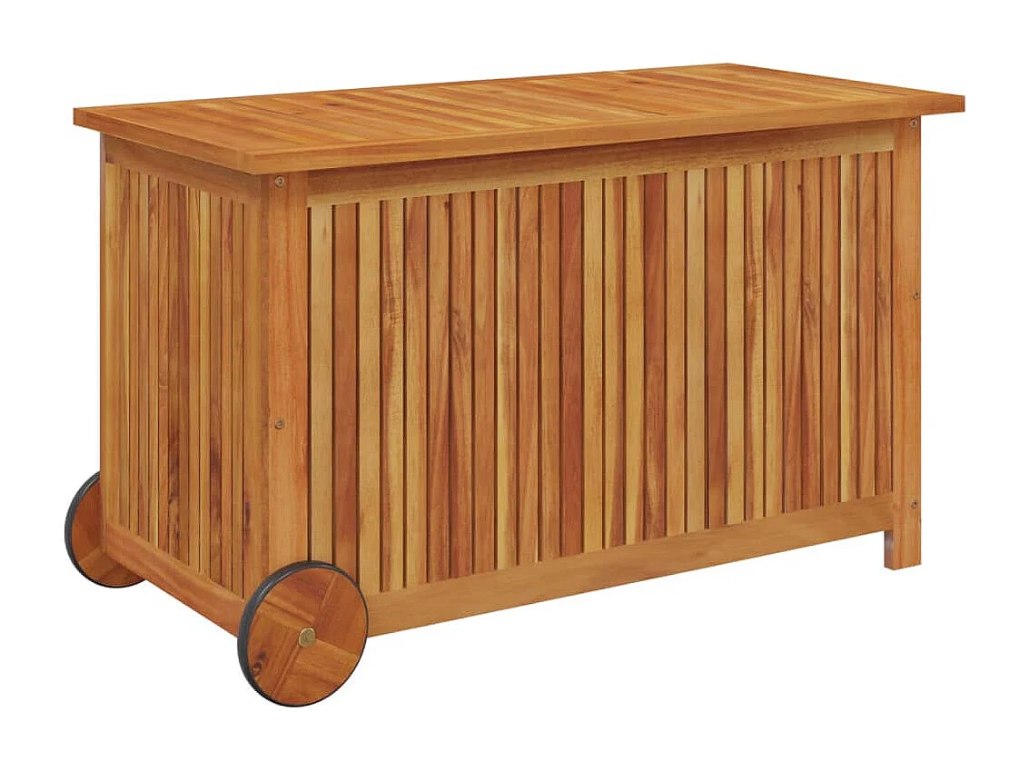 Rautavaara  Boîte de rangement de jardin avec roues 90x50x58 cm Bois acacia