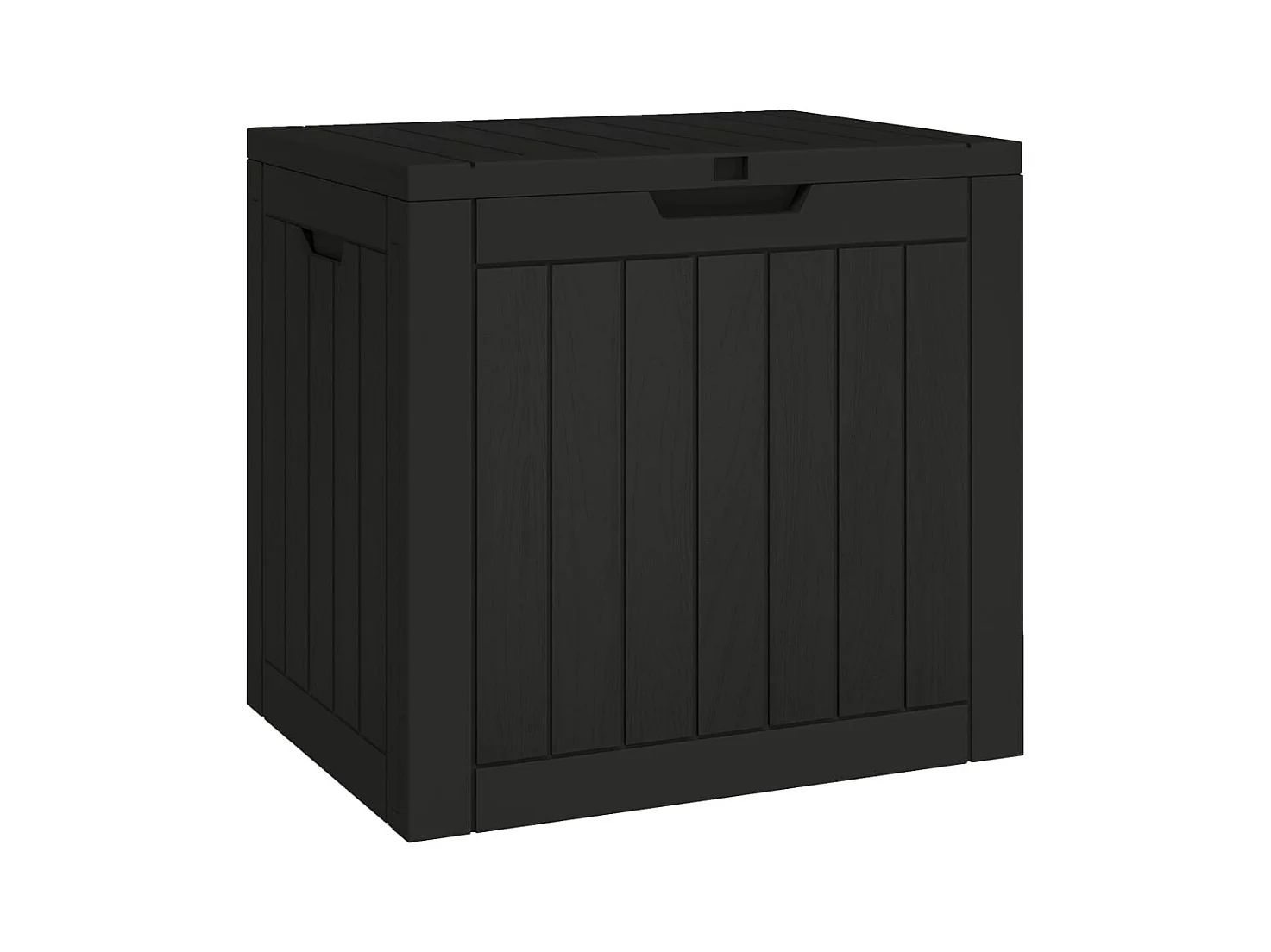 Champlin  Boîte de stockage de jardin noir 55,5x43x53 cm polypropylène