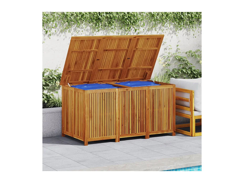 Frederique  Boîte de rangement de jardin 150x80x75 cm bois massif d'acacia