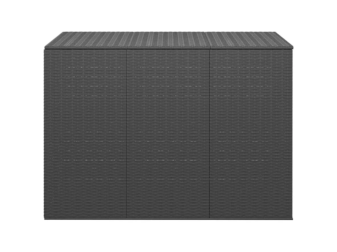 Evans  Boîte à coussins de jardin Résine tressée 145x100x103 cm Noir