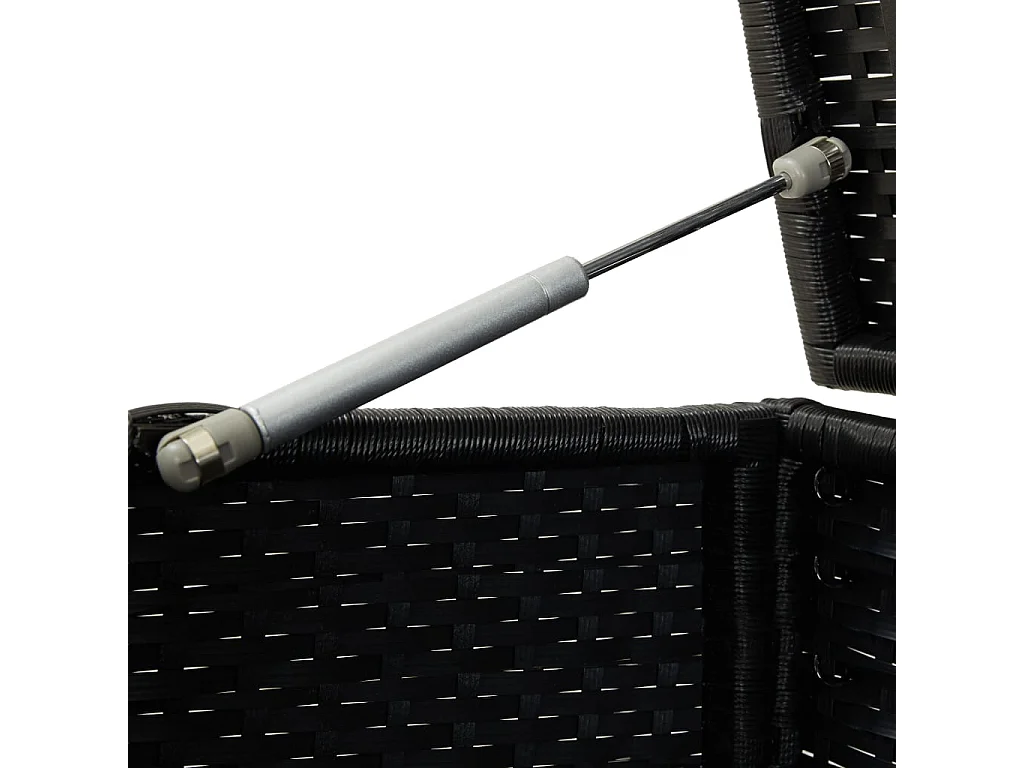 Dorian  Tuinbox 200x50x60 cm poly rattan zwart