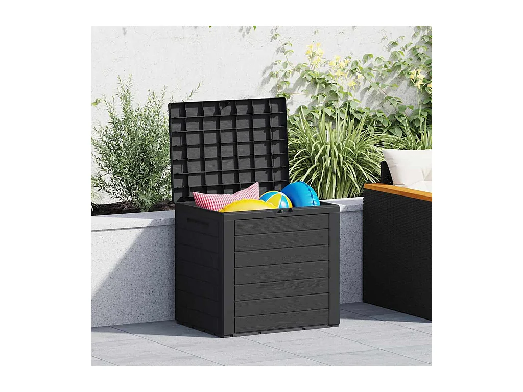 Cagnes-sur-Mer  Boîte de stockage jardin Anthracite 58,5x46x55 cm Polypropylène