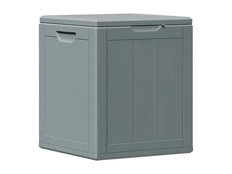 Drumkeeran  Caja de almacenaje para jardín 90L PP aspecto madera gris