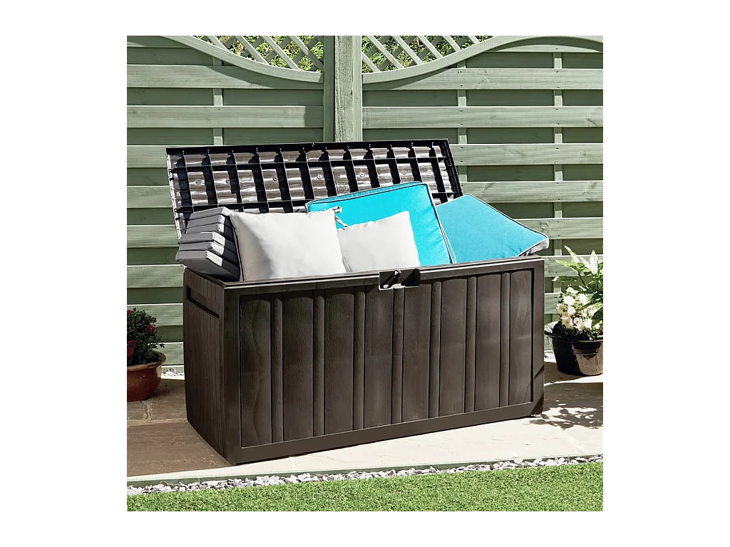 Garden Furniture -  Caja de cojines marrón 270 L 117x45,5x57,5 cm
