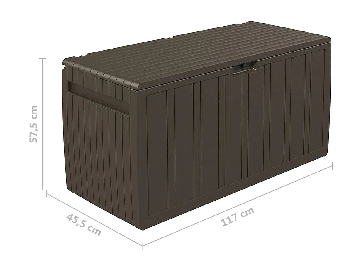 Garden Furniture -  Boîte à coussins Marron 117x45,5x57,5 cm 270 L