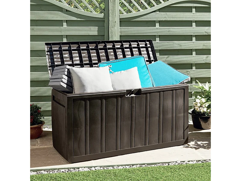 Garden Furniture -  Boîte à coussins Marron 117x45,5x57,5 cm 270 L