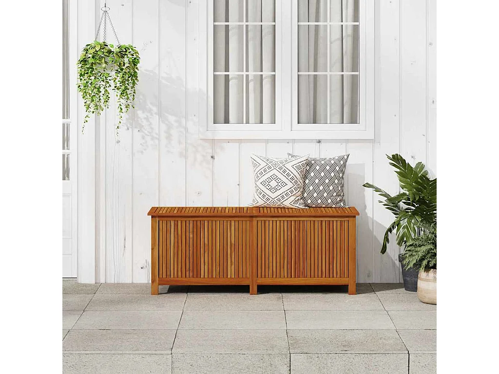Lioen  Boîte de rangement de jardin 150x50x58 cm Bois d'acacia solide