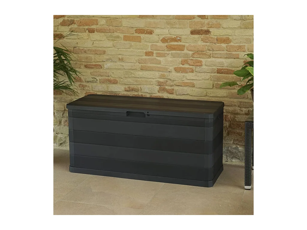 Paul-Bernard-Louis  Boîte de rangement de jardin noir 117x45x56 cm