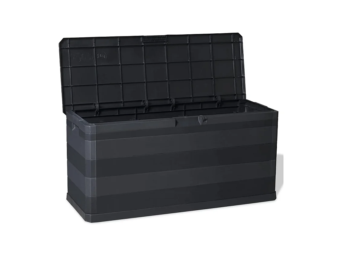 Paul-Bernard-Louis  Boîte de rangement de jardin noir 117x45x56 cm