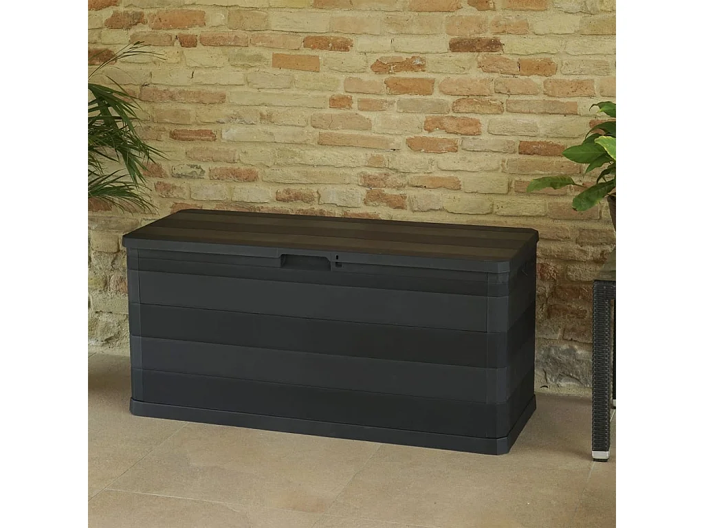 Paul-Bernard-Louis  Boîte de rangement de jardin noir 117x45x56 cm