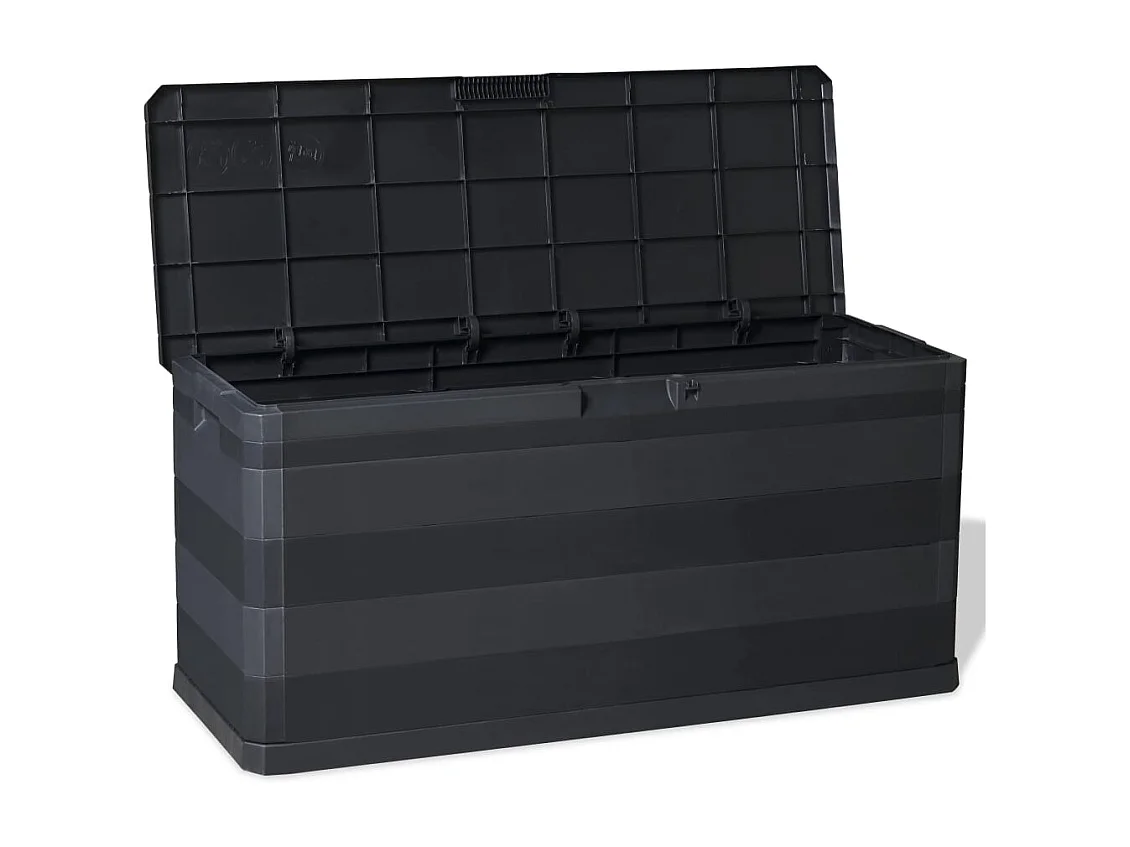 Paul-Bernard-Louis  Boîte de rangement de jardin noir 117x45x56 cm