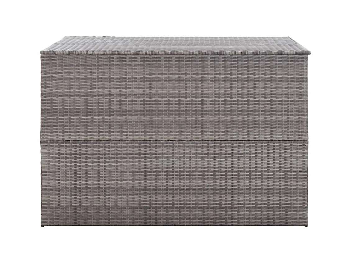 Borrisokane  Boîte de rangement de jardin gris 150x100x100 cm résine tressée