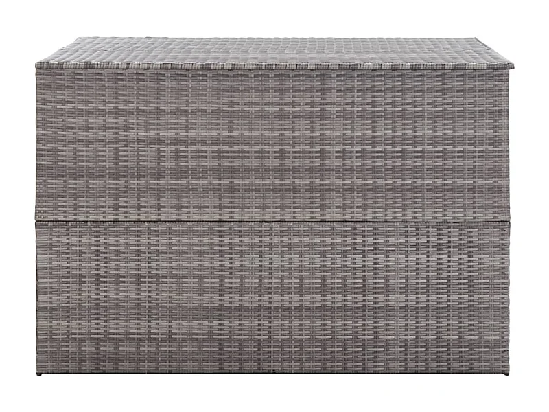 Borrisokane  Caja de almacenaje jardín ratán sintético gris 150x100x100 cm