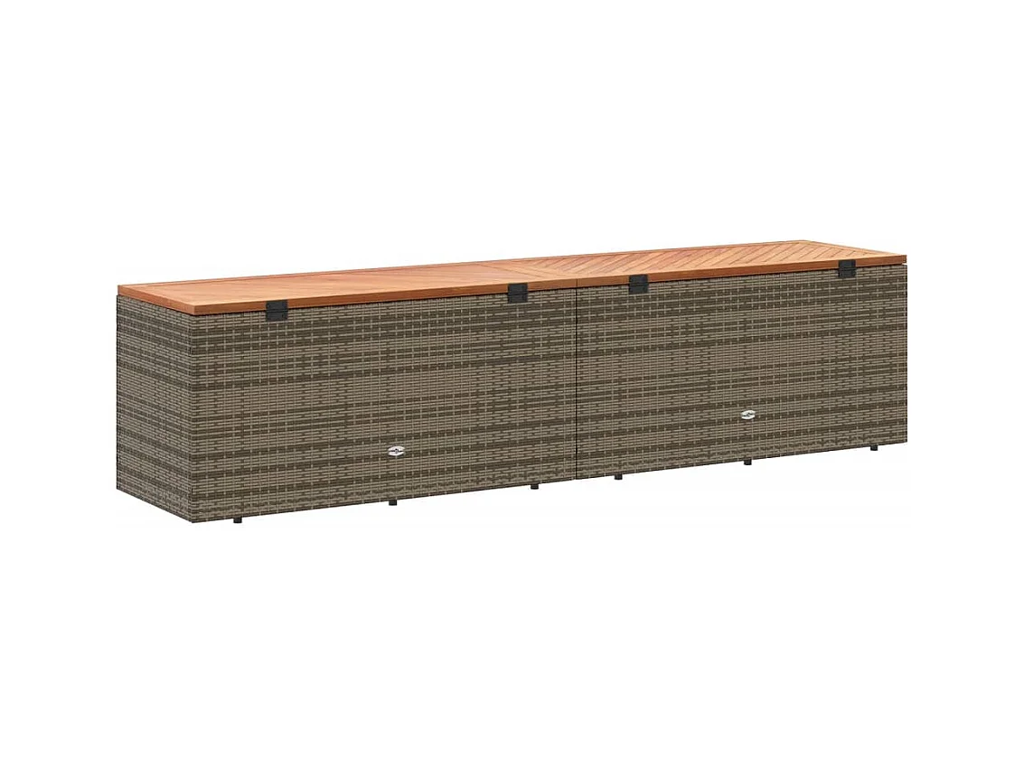Marly  Tuinbox 220x50x54 cm poly rattan en acaciahout grijs