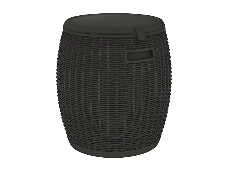 Gyrth  Boîte de rangement de jardin 4 en 1 noir polypropylène