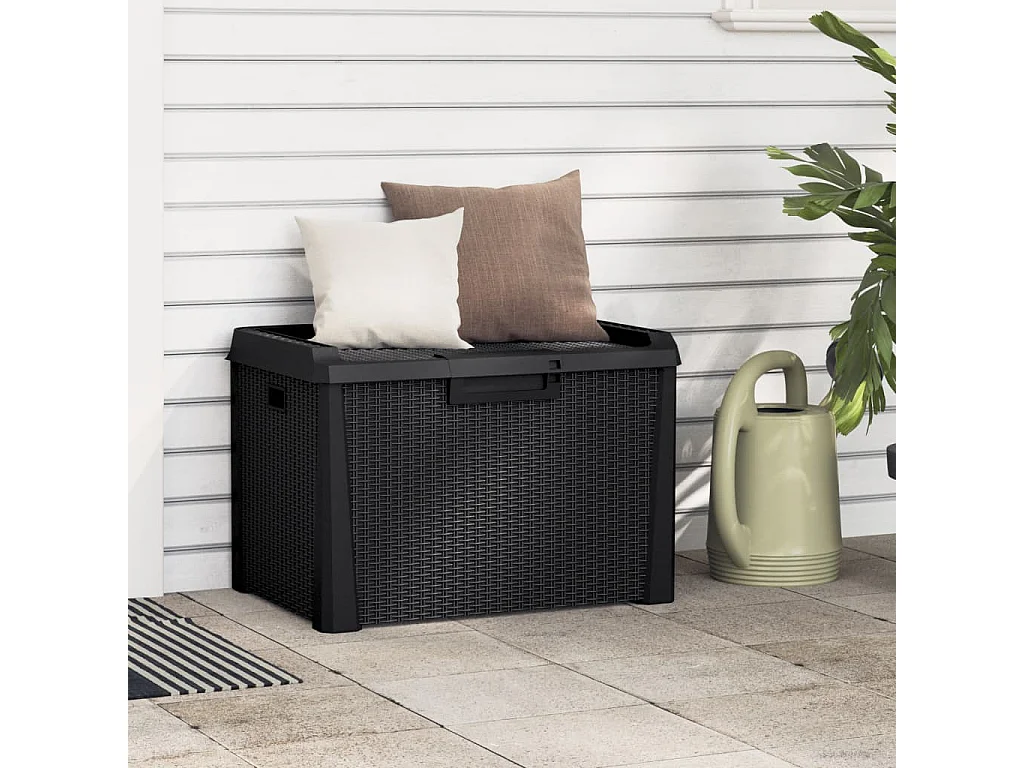 Ladue  Boîte de rangement de jardin anthracite 125 L PP