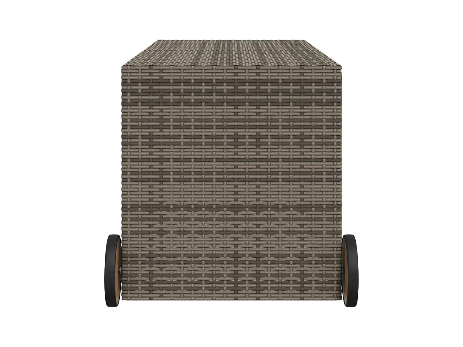 Dorian  Boîte de rangement de jardin et roues gris 283L résine tressée