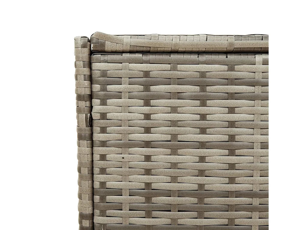 Dorian  Boîte de rangement de jardin et roues gris 283L résine tressée