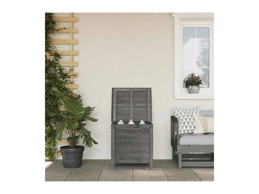 Reinald  Tuinbox 50x49x56,5 cm massief vurenhout antracietkleurig