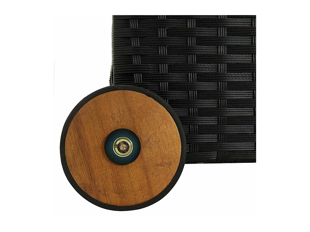 Hallfast  Tuinbox 120x65x61 cm poly rattan zwart