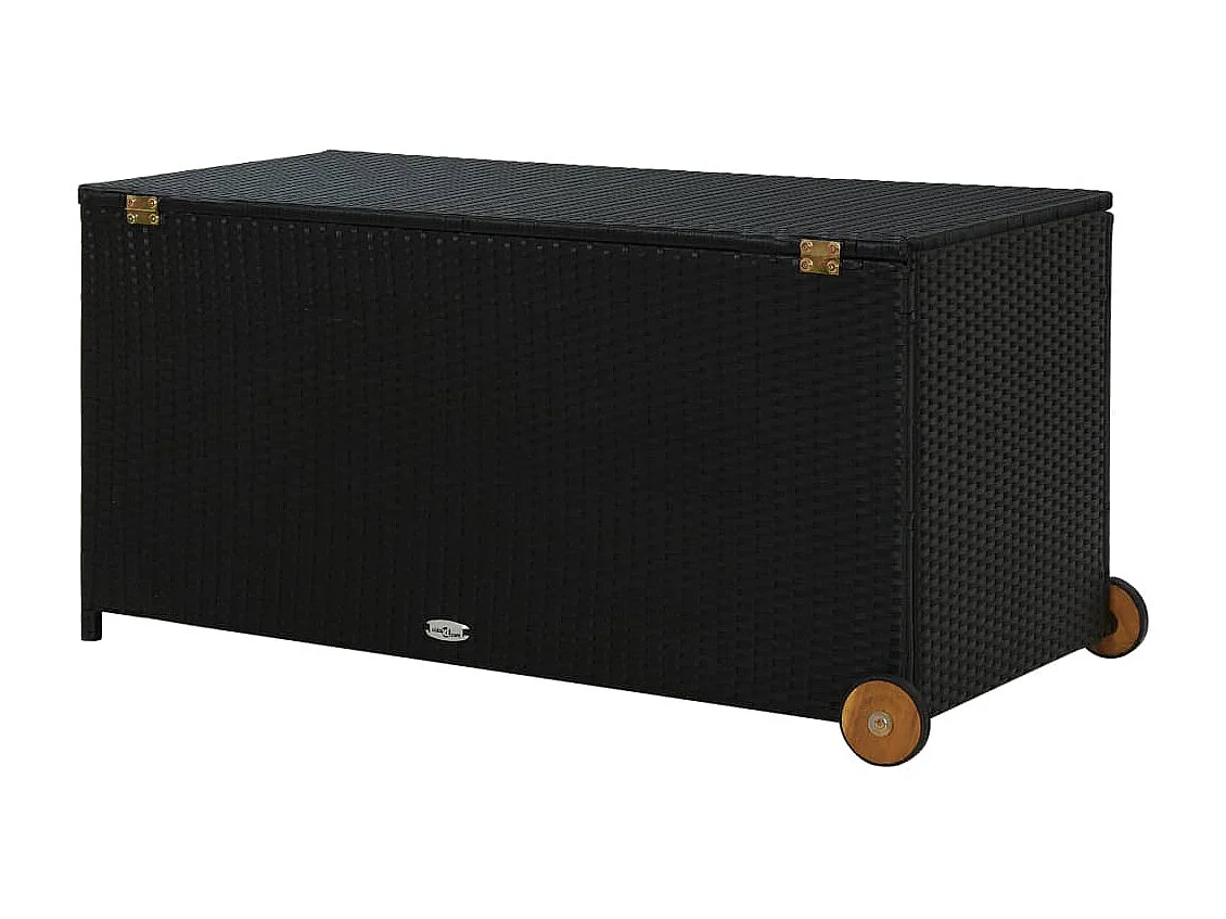 Hallfast  Tuinbox 120x65x61 cm poly rattan zwart